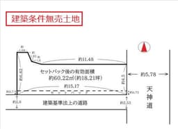上京区下横町の建築条件無売土地　南東角地　容積率200％　3階建可能　店舗用地としてもの画像