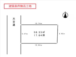 紫野門前町の建築条件無売土地　大宮通り面しの画像