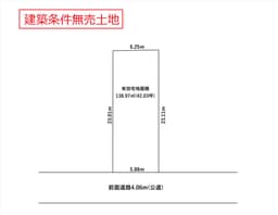 上京区新美濃部町の建築条件無売土地　南向き　買物便利　西陣エリアの画像
