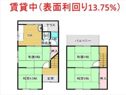 オーナーチェンジ物件　修学院坪江町の中古木造2階建て住宅　2026年7月リフォーム（内装工事全般）の画像