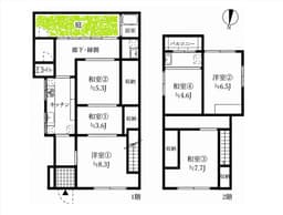 鹿ケ谷法然院西町の中古木造2階建て住宅　土地として更地渡しも可能の画像