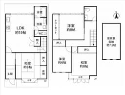 岡崎西福ノ川町の中古木造2階建て住宅の画像