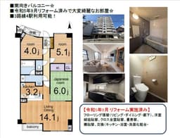 コスモトゥデイ　5階　南向きバルコニー　令和5年9月リフォーム済みで大変綺麗なお部屋の画像