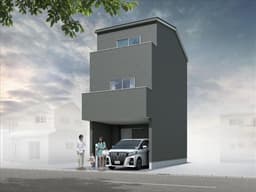 東西俵屋町の新築木造3階建て住宅の画像