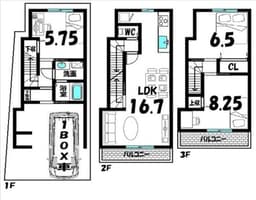 東西俵屋町の新築木造3階建て住宅の画像