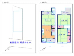 田中南大久保町の中古木造2階建て住宅 前面道路幅員6m 収益物件としてもの画像