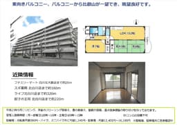 ハイツ白川 9階建て5階部分 3LDK 東向きバルコニー バルコニーから比叡山一望の画像