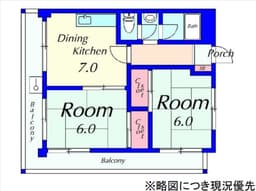 インペリアル東岡崎 2階 2DK 白川通面しのマンション 南東向きバルコニーの画像