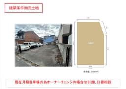 現在月極駐車場 建築条件無売土地として オーナーチェンジ物件として 小山西大野町の画像
