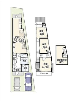 西賀茂蟹ヶ坂町の新築木造2階建て住宅 採光通風良好の画像