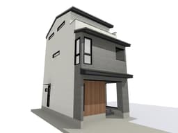 蘆山寺通面しの南向きの地に建つ新築木造3階建て住宅 上京区中社町の画像