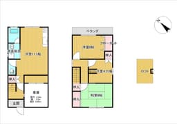 大宮西野山町の中古木造2階建住宅 南西向き 前面道路幅員5mの画像