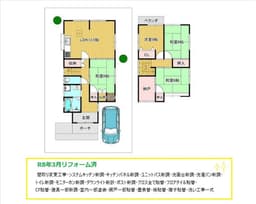 平成1年建築 岩倉花園町の中古木造2階建て住宅 叡山電鉄「岩倉」駅徒歩10分の画像