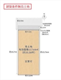 等持院中町の建築条件無売土地 北向き 落ち着いた街並みの画像