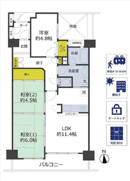 フォルム堀川今出川 7階 3LDK 南向きバルコニー 陽当り通風眺望良好の画像