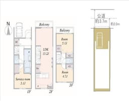 聖護院東町の新築分譲住宅 木造3階建て 販売棟数/2棟(全4棟)の画像